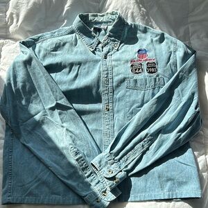 Union Pacific Denim Button Up Shirt